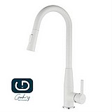 ברז מטבח נשלף בגימור לבן מט 1222 ברז מטבח נשלף בגימור לבן מט 1222