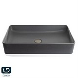 כיור חרס מונח אובלי חצי שקוע לבן 56X39X16 כיור חרס מונח אובלי חצי שקוע לבן 56X39X16