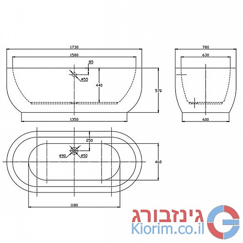������ ������� ��� ������� ��� OVAL 827 173X78X57
