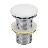 ונטיל פופ אפ POP UP לכיור רחצה חרס לבן מבריק ונטיל פופ אפ POP UP לכיור רחצה חרס לבן מבריק