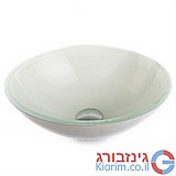 כיור מונח זכוכית צבע לבן 41X32X15 כיור מונח זכוכית צבע לבן 41X32X15