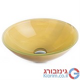 כיור מונח זכוכית צבע פרגמון 41X32X15 כיור מונח זכוכית צבע פרגמון 41X32X15