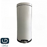 פח אשפה נירוסטה 30L עגול גימור לבן פח אשפה נירוסטה 30L עגול גימור לבן