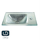 כיור משטח זכוכית 43/25 כסוף מקומט כיור משטח זכוכית 43/25 כסוף מקומט