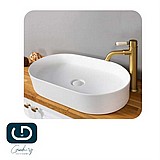 כיור חרס מונח לבן מט או שחור מט 60.5X37X12.5 כיור חרס מונח לבן מט או שחור מט 60.5X37X12.5