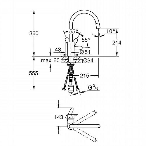 ��� ���� ���� GROHE Eurostyle ����� ��������� ��� 31126004