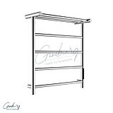 מחמם מגבות 60.5/60 גרפיט כולל מדף מחמם מגבות 60.5/60 גרפיט כולל מדף