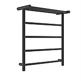 מחמם מגבות 60.5/60 שחור מט כולל מדף מחמם מגבות 60.5/60 שחור מט כולל מדף