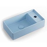 כיור חרס מלבני 41/22/10 מונח / תלוי בצבע לבן מט כיור חרס מלבני 41/22/10 מונח / תלוי בצבע לבן מט