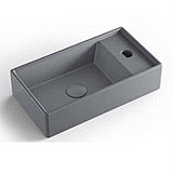 כיור חרס מלבני 41/22/10 מונח / תלוי אפור מט כיור חרס מלבני 41/22/10 מונח / תלוי אפור מט