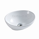 כיור חרס מונח אובלי לבן 330X290X115 כיור חרס מונח אובלי לבן 330X290X115