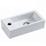 כיור חרס מונח או תלייה לבן מלבני 360x180x95 כיור חרס מונח או תלייה לבן מלבני 360x180x95