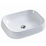 כיור חרס מונח לבן מלבני 570x425x144 כיור חרס מונח לבן מלבני 570x425x144