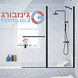אמבטיון 120 ס"מ קבוע + דלת זכוכית מחוסמת 6 מ"מ דגם פרופיל שחור מט אמבטיון 120 ס"מ קבוע + דלת זכוכית מחוסמת 6 מ"מ דגם פרופיל שחור מט