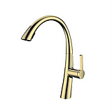 ברז מטבח גבוה נשלף 2 מצבי זרימה בגימור זהב מט ברז מטבח גבוה נשלף 2 מצבי זרימה בגימור זהב מט