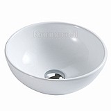 כיור חרס מונח עגול לבן 33X33X13 כיור חרס מונח עגול לבן 33X33X13