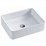 כיור חרס מונח מלבני 480X370X130 כיור חרס מונח מלבני 480X370X130