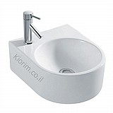 כיור חרס מונח או תלייה לבן 34X27X12 כיור חרס מונח או תלייה לבן 34X27X12