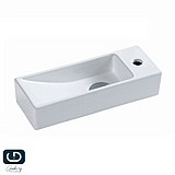 כיור חרס מונח או תלייה לבן 380X140X80 כיור חרס מונח או תלייה לבן 380X140X80