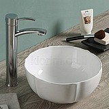 כיור חרס מונח עגול פרח 32X32X14 כיור חרס מונח עגול פרח 32X32X14