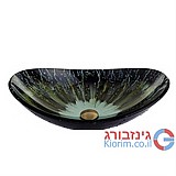 כיור מונח זכוכית דגם יהלומים 54X36 כיור מונח זכוכית דגם יהלומים 54X36