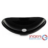 כיור מונח זכוכית שחור 54X36 כיור מונח זכוכית שחור 54X36