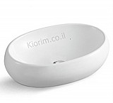 כיור חרס מונח אובלי 560X360X140 לבן כיור חרס מונח אובלי 560X360X140 לבן