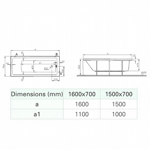 ������ ������� VITRA ����� 150/160X70
